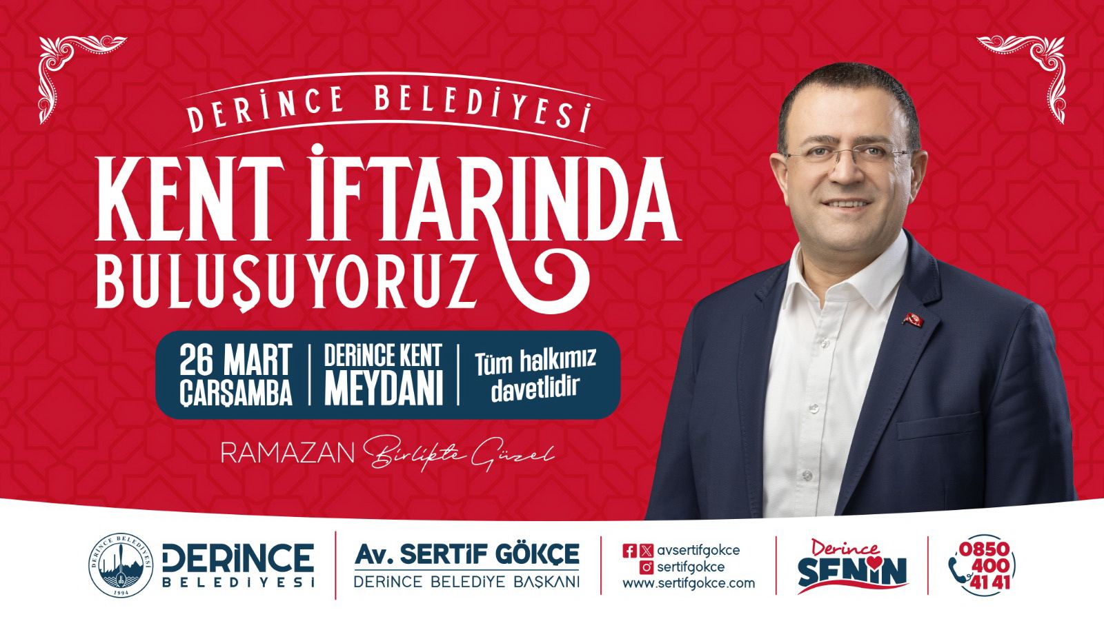 Derinceliler Kadir Gecesinde Kent ftarnda Buluacak