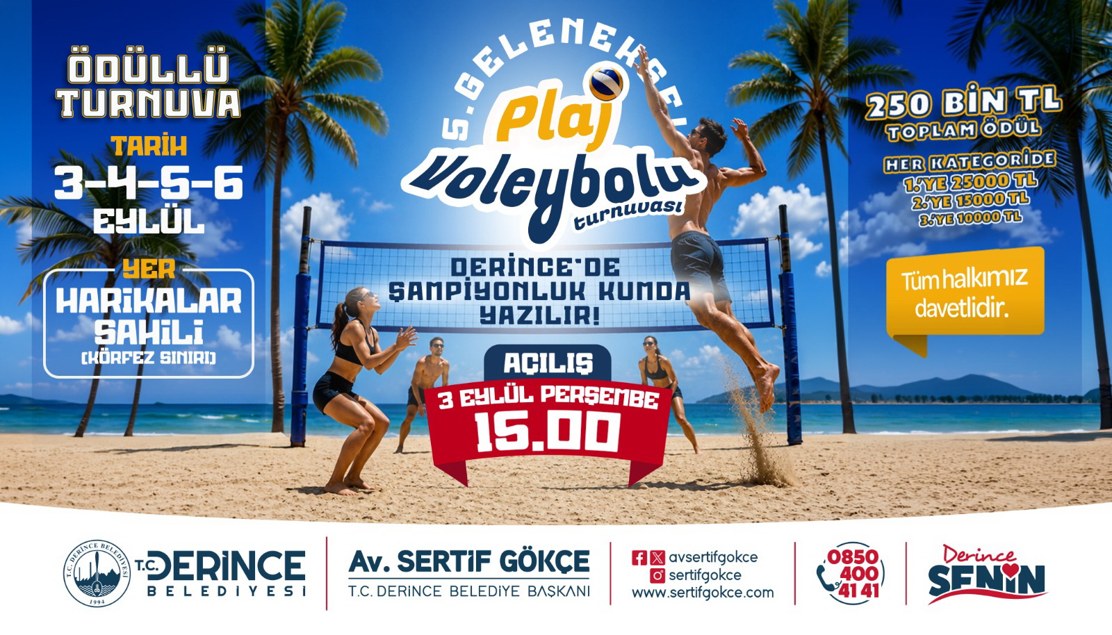 Plaj Voleybolu Heyecan� 3 Eyl�l�de Ba�l�yor